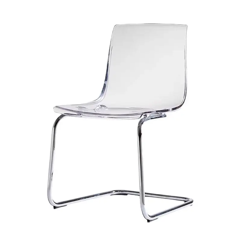 2024 YOUTAI marco de acero inoxidable acrílico transparente sillas de comedor modernas para el hogar