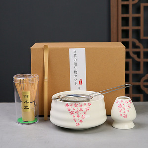 传统手工竹抹茶套装7款生态抹茶套装套装带礼品盒 - Product Image 1