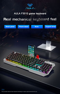 AULA F3010 USB 3.0 cablato tastiera da gioco ABS 108 Keycaps ottico ergonomico per Windows Mac Computer Desktop membrana in plastica - Product Image 4