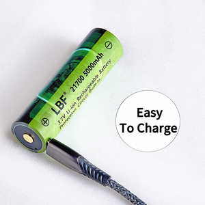 Botón LBF Top 21700 3,7 V 5000mAh Batería recargable de iones de litio Tipo-C Batería de entrada/salida de 3,6 V para faros de linterna - Product Image 2