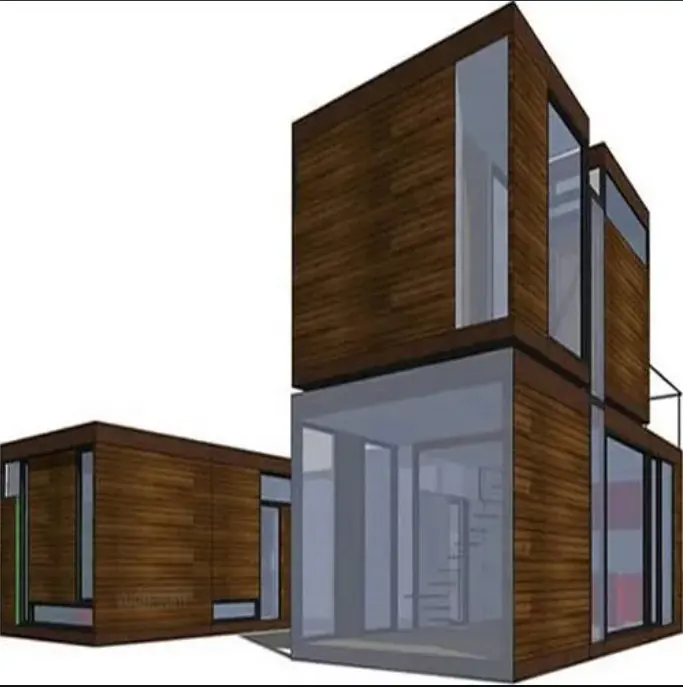 Vorgefertigtes modulares winziges vorgefertigtes Diy Strand-Tragbares Hütte-Bungalow fabriziertes Flachpackung-Kit-Häuser Häuser vorgefertigtes Containerhaus