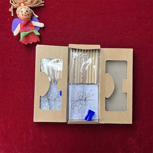 Özel logo ve ambalaj kalem çeşitli Kraft kağıt paketleme kutusu 6 Mini renkli kurşun kalem seti - Product Image 5