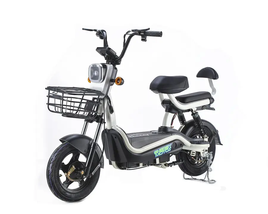 Stadtfreizeit 2-Sitzer Elektrofahrrad 48 V 12 Ah 350 W E-Bike Elektrofahrrad Roller Stahlrahmen Lithium-Batterie Elektro-Scooter