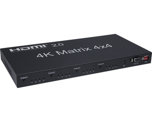 4k * 2k 2.0 v 4x4 HDMI-Matrix-Unterstützung 4k Bidirektion ale Ir-Steuerung HDMI-Videowand-Controller