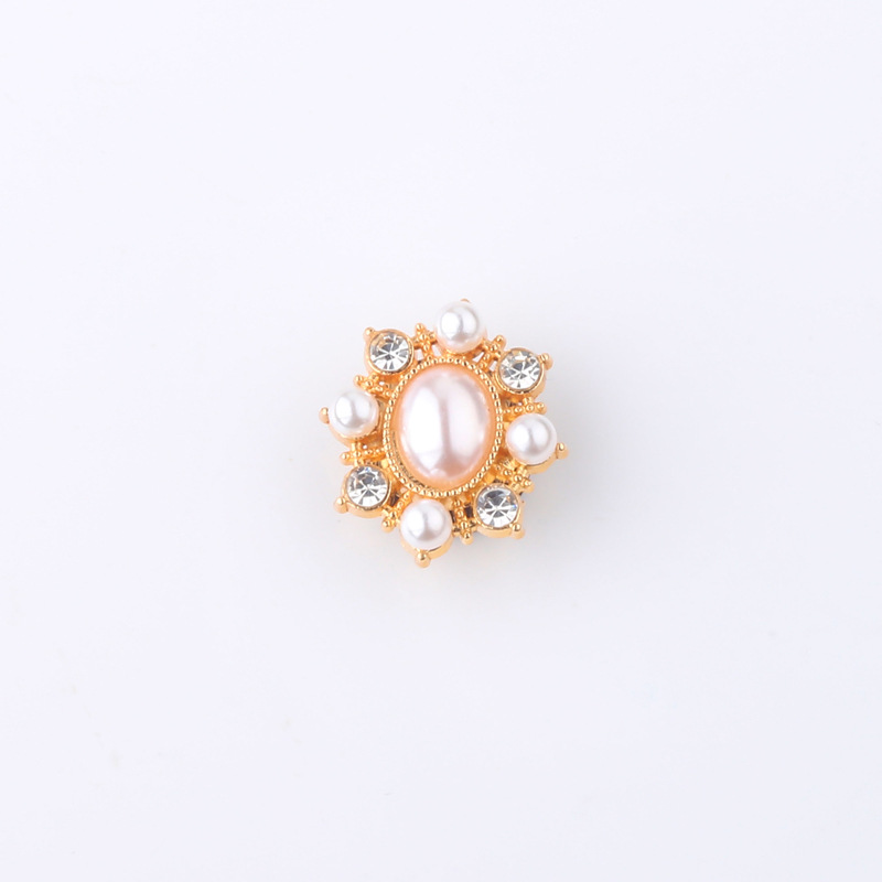 Ensemble de 1 grosse perle et 4 petites perles - diamants blancs