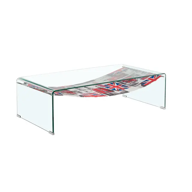 Mesa de consola de vidrio curvado, mesa de centro de acrílico transparente, se pone en la entrada, venta directa de fábrica, 2022