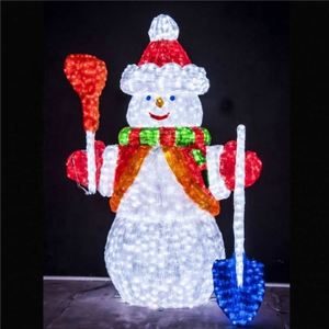 Guirnalda de luces Led con forma de copo de nieve, decoración para exteriores, Navidad, muñeco de nieve - Product Image 3