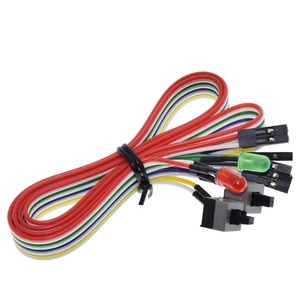 1 pz 65CM Slim PC Compute cavo di alimentazione della scheda madre originale On Off Reset con luce a LED interruttore di ripristino dell'alimentazione del PC interruttore a pulsante - Product Image 5