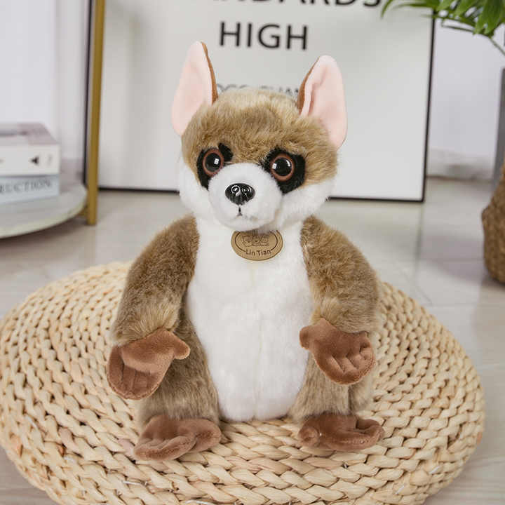 Simulatie Maki Met Grote Ogen Maki-Pop Met Lange Staart Maki Knuffel Link Met Staart Aap Bosdieren Pop