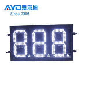 กรณีกันน้ำ8นิ้ว3หลัก888 7ส่วนจอแสดงผล LED,ก๊าซ LED ป้ายราคาสำหรับสถานีบริการน้ำมันหน้าจอ