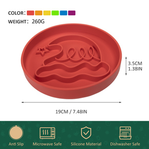 New Giáng Sinh Bộ Sưu Tập Dễ Thương Con Chó Silicone Chậm Trung Chuyển Sinh Thái Thân Thiện Với Môi Tulip Hoa Pet Lick Mat Chống-Trượt Dưới Pet Bát Ăn - Product Image 5