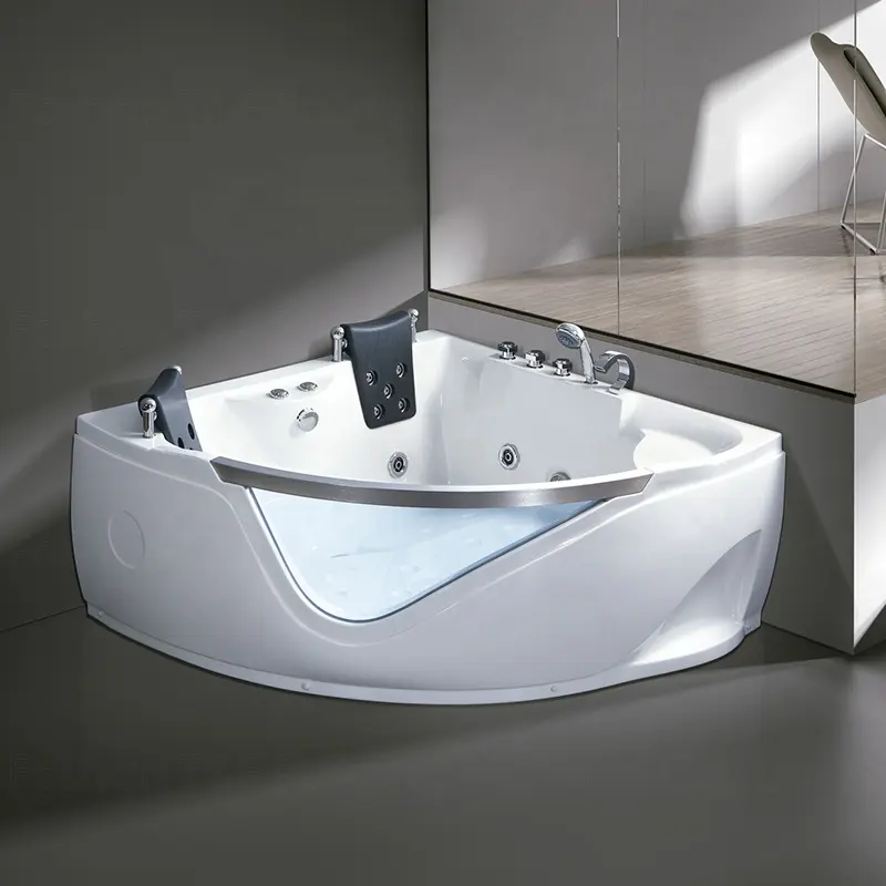 Baignoire d'angle autoportante en matériau acrylique Offre Spéciale Air Spa Jet Whirlpool Baignoire de massage