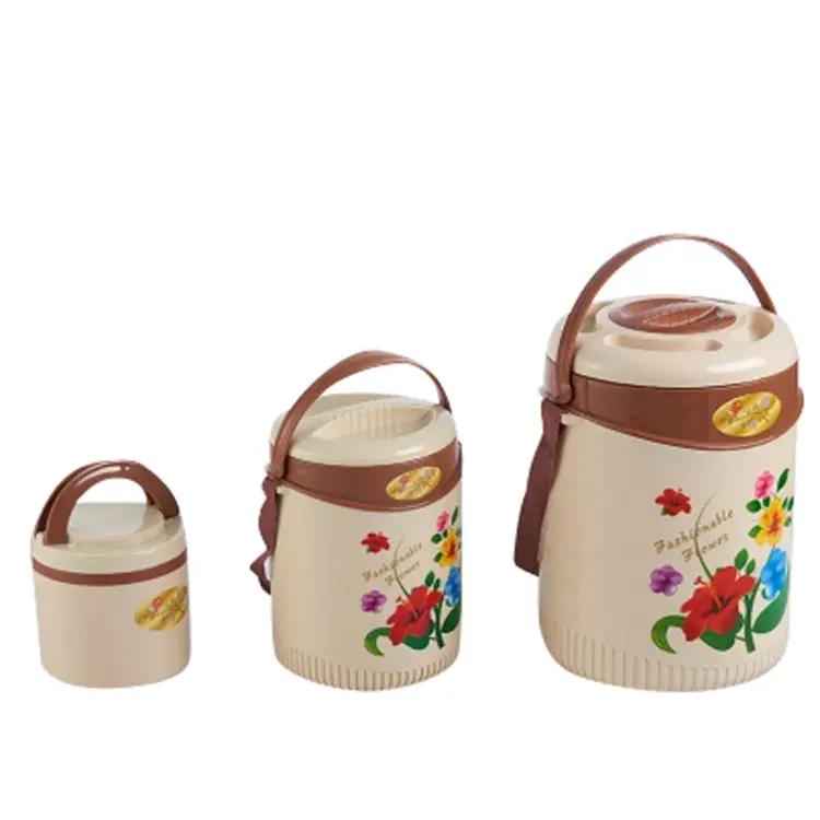 Conjunto de 3 Peças de Plástico Lunch Box Food Container Bento Vácuo Jar