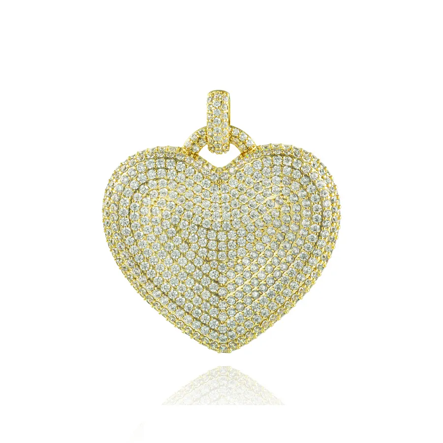 Xuping personalizzato all'ingrosso a forma di cuore accessori ciondolo gioielli negozio di regali CZ grande ciondolo cuore per collana