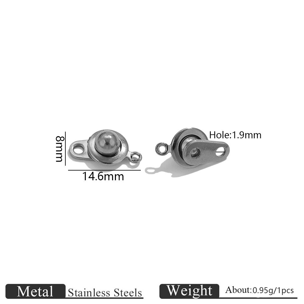 Connecteur acier argent-double trou-8mm