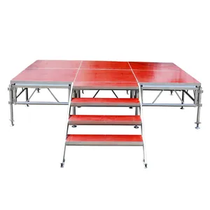 Chất lượng cao di động di động hợp xướng giai đoạn Riser Trailer Hợp kim nhôm sân khấu sự kiện cho xe tải Thập Tự Chinh - Product Image 3