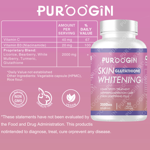 Làm trắng da Glutathione 2000mg chăm sóc da Hươu nhau thai Capsule Marine Collagen viên nang đa vitamin C cho khuôn mặt - Product Image 2