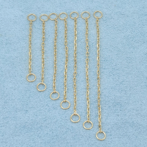 14k gerçek katı altın Mini Piercing takı zincir kulak Piercing bağlantısı - Product Image 3
