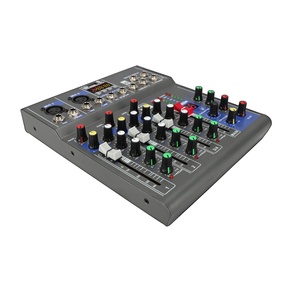 Mezclador de audio y vídeo de 4 canales de venta directa de fábrica MR04DSP con dientes azules/16 efectos DSP/MP3/2 salidas AUX - Product Image 4