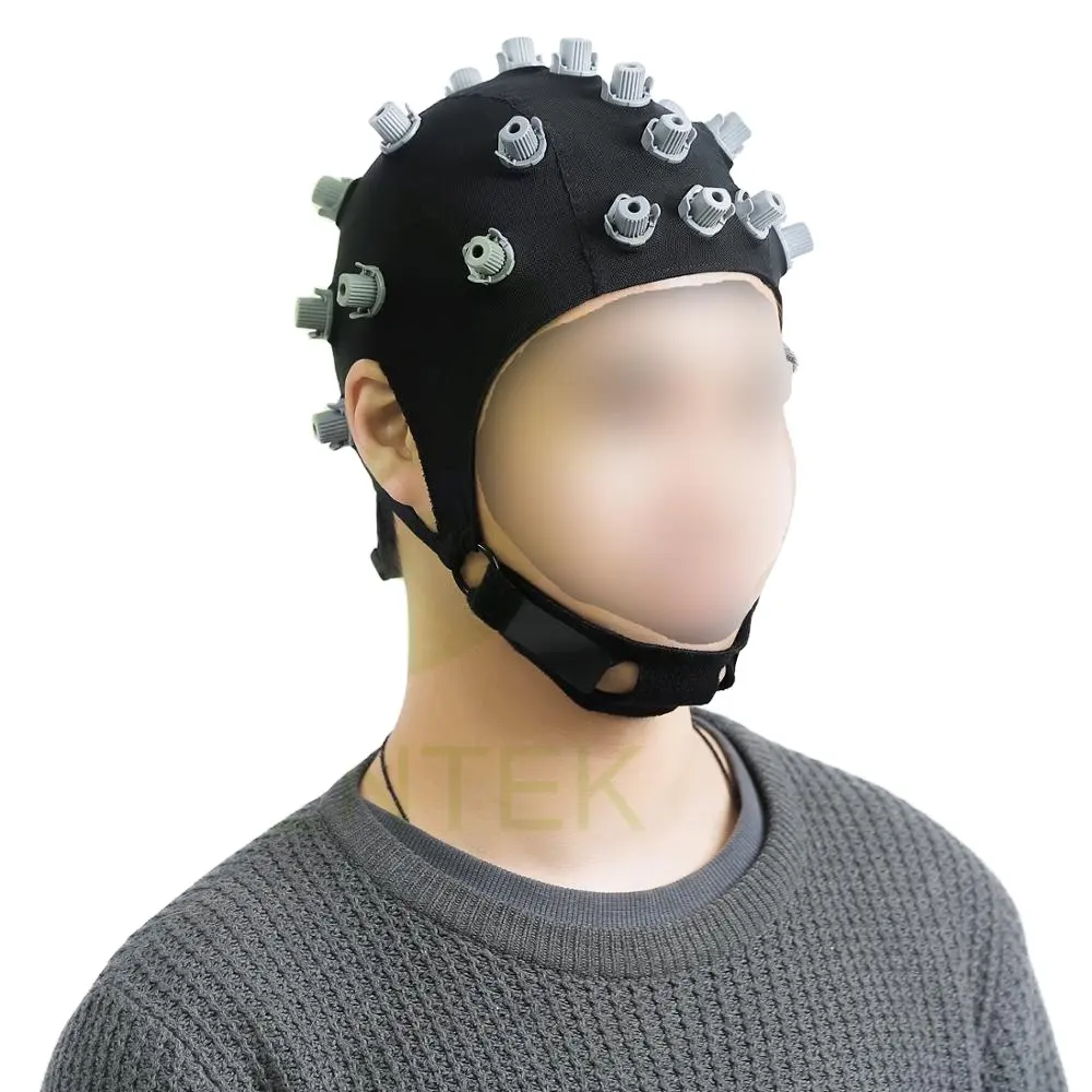 Soluzione salina a base di Semi-Secco Gelfree-S3 EEG Elettrodo Cap per il collegamento diretto con il NeXus-32 per Neurofeedback e Biofeedback