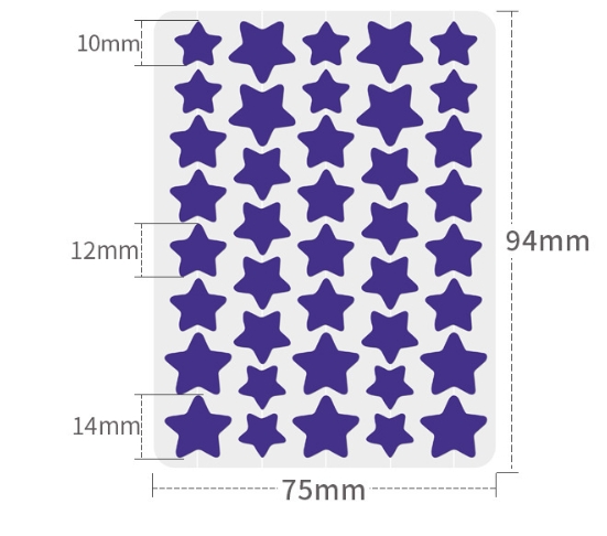 Purple 40 patches/sheet