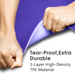 Kompresi Mudah TPE Yoga Mat Lipat Shock Absorbing Ramah Lingkungan 1