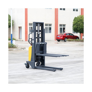 Haizhili Semi Electric Pallet <strong>Stacker</strong> 1ton 2m Electric Manual <strong>Stacker</strong> with CE Certification Hand <strong>Push</strong> Electric Lifting <strong>Stacker</strong> - Product Image 3