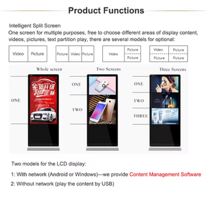 Mejor Venta de 65 "Smart Kiosk Standing LCD Publicidad Display Panel interactivo Señalización digital Totem Floor Standing Touch Screen