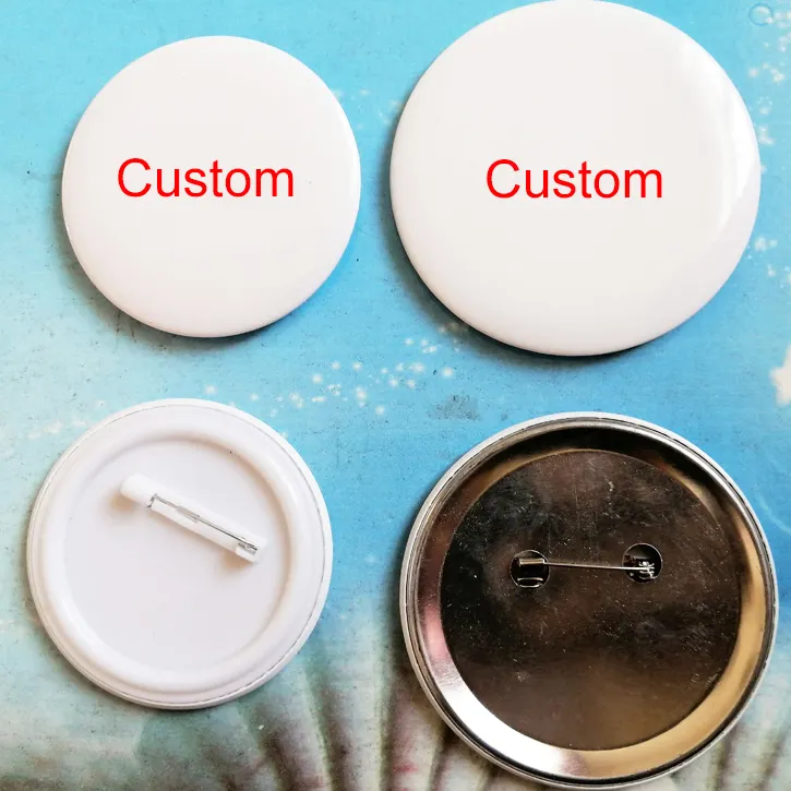 Custom Logo Pattern Shape Magnetic Button Badge Cheap Anime Sublimation Blank Metal Plastic Pins Badge