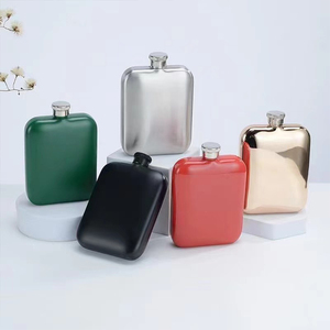 Nhà Máy Trực Tiếp Biểu Tượng Tùy Chỉnh Cao Cấp Thép Không Gỉ Hip <span class=keywords><strong>Flask</strong></span> Phẳng Với Vít Cap - Product Image 1