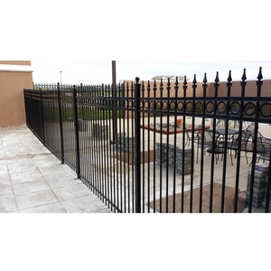 Modern Design Galvanized Wrought Iron <strong>Fence</strong> Gate Easy Assembly Outdoor Security Ornamental Iron Trellis Aluminum Frame for <strong>Pools</strong> - Product Image 6
