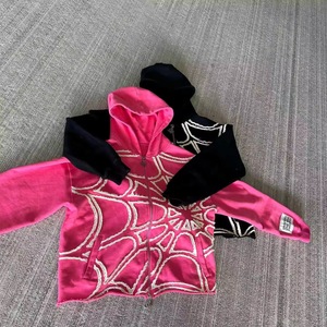 OEM Designer Luxus Kleidung für Männer Raw and Cut Hem Spider Hoodie Applique Distressed Stickerei Spider Hoodie - Product Image 2