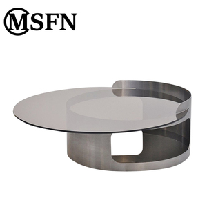 Modern Minimalist sanatsal vurgu merkezi masa fabrika doğrudan özelleştirilebilir cam Metal kahve veya ev kullanımı için çay masası - Product Image 1