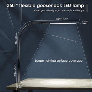 Lampada da tavolo multifunzione con controllo tattile e telecomando lampada da tavolo flessibile a Clip per scrivania - Product Image 3
