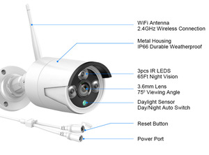 インテリジェントモニタリング用8CH WiFiワイヤレスセキュリティカメラキット - Product Image 3