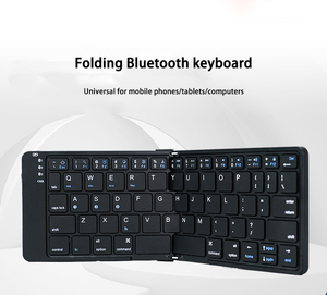 黑色可折叠bt无线折叠蓝牙键盘qwerty布局触摸板无线键盘 - Product Image 3