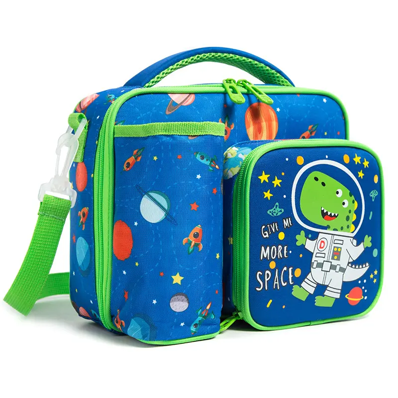 CALDIVO Kids Lunch Box para Meninos Meninas Reutilizáveis Lunch Bag para Crianças Espaçoso Lunchbox Isolado LANS Poliéster Letter Sma