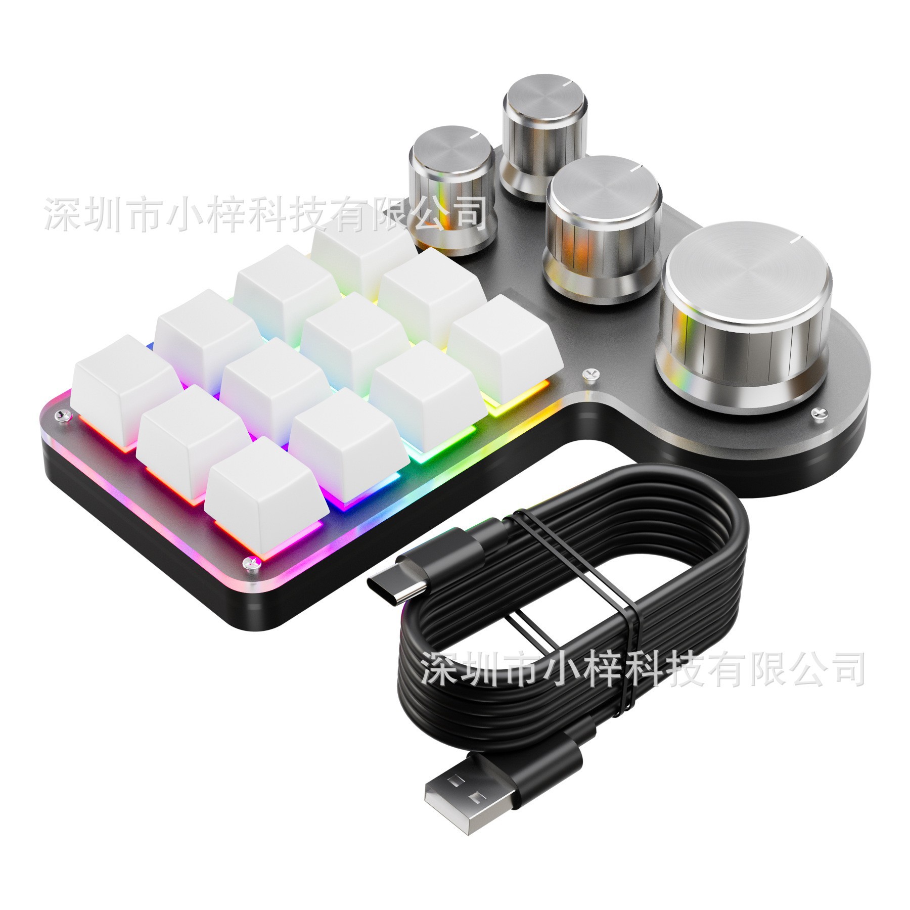 12 keys 4 knobs with USB