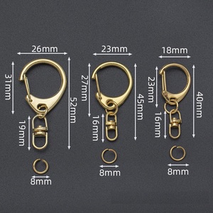 Factory <strong>C</strong> Buckle Keychain Bulk Metal Spring <strong>Key</strong> Rings Swivel Hook Keychain Jump Ring Handmade DIY Accessory <strong>C</strong> <strong>Shape</strong> <strong>Key</strong> Chains - Product Image 2