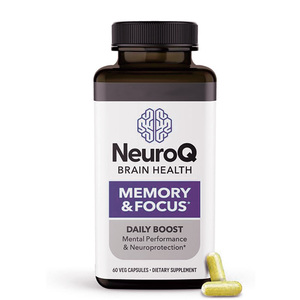 Super food NeuroQ Memory & Focus-Steigert die kognitive Leistung und gesunde Gehirn funktion 60 Kapseln Kräuter ergänzung - Product Image 1