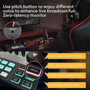 MAONOCASTER Mixer Audio Newest 4 Channel Sound <strong>USB</strong> Digital Audio Mixer Console Support Multi-Channel Mixing Podcast Sound <strong>Cards</strong> - Product Image 3