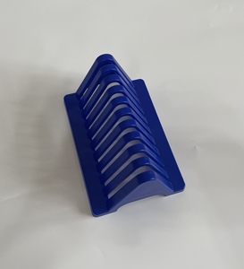 Estante de drenaje de portaobjetos de microscopio de laboratorio de 10 lugares de plástico duradero personalizado de alta calidad - Product Image 2