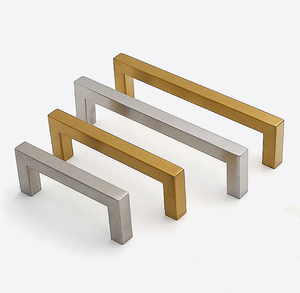 Satin thép không gỉ xử lý dài vuông kéo phần cứng đồ nội thất Nội Door knobs xử lý Door LEVER xử lý cửa lối vào - Product Image 1