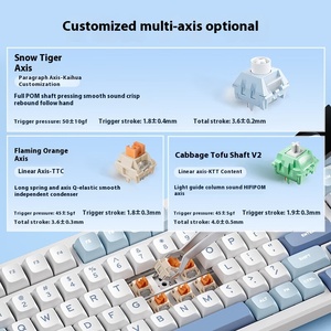 G98 Teclado mecánico USB de conexión en caliente de tres modos personalizado para juegos Estructura de Junta Única Uso de computadora portátil diseñado - Product Image 5