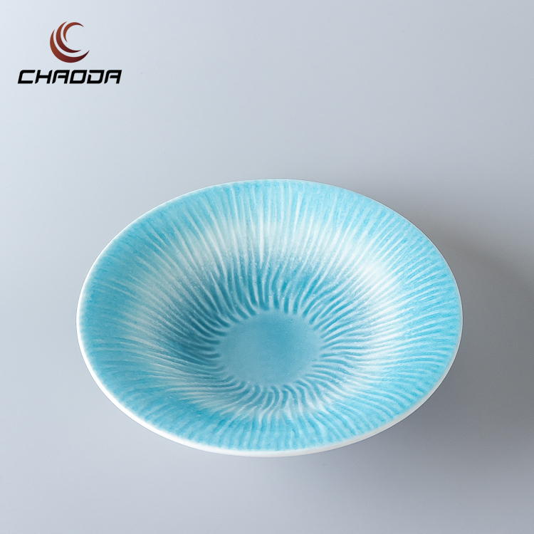 Assiette à fleurs profonde 10"