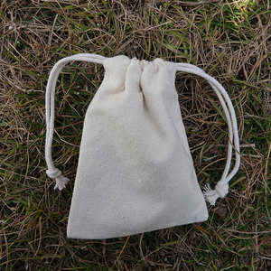 10oz Biodegradable Cotton <strong>Canvas</strong> <strong>Drawstring</strong> Bag 100% Natural Color Small <strong>Drawstring</strong> <strong>Pouch</strong> for Dust and Packaging - Product Image 4
