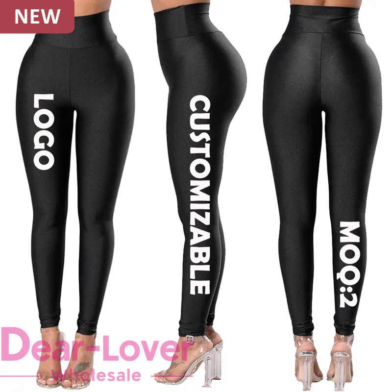 Dear-Lover Wholesale Custom Logo 2024 High Waist Sports Gym Workout Tights Scrunch Butt Lifting Push Up Yoga Leggings For Women