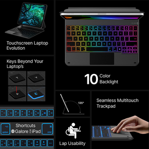 趋势产品磁悬浮控制无线魔术键盘适用于iPadPro11 air5/air4平板电脑蓝牙键盘