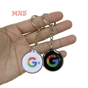 RFID anahtar Chian 13.56MHz özel epoksi anahtarlık NFC NTAG sosyal medya için 213 etiketi NFC anahtarlık - Product Image 5