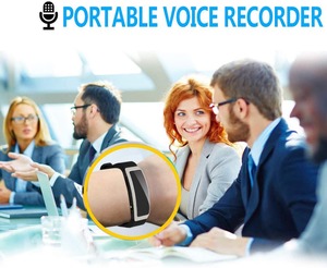 Dispositivo di registrazione da polso con funzione vocale per le lezioni, 120 ore di lavoro facile operazione con un pulsante PQ149 - Product Image 6